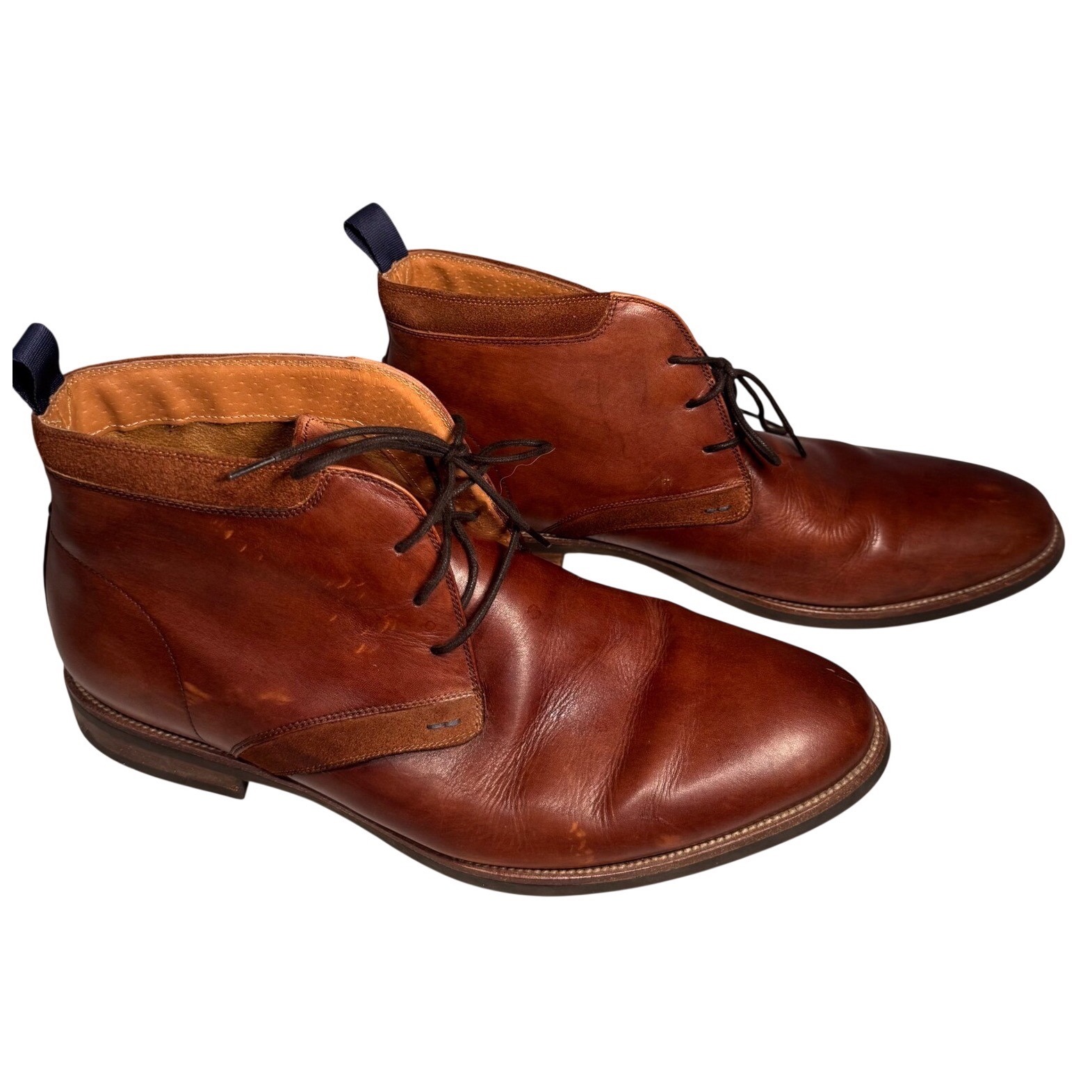 Florsheim Brown Leather Chukka Boots Comfortech Heritage Mens Sz 11.5m